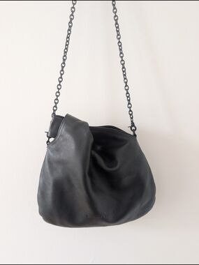 Daniella Lehavi Black Leather Triangular Hobo Bag